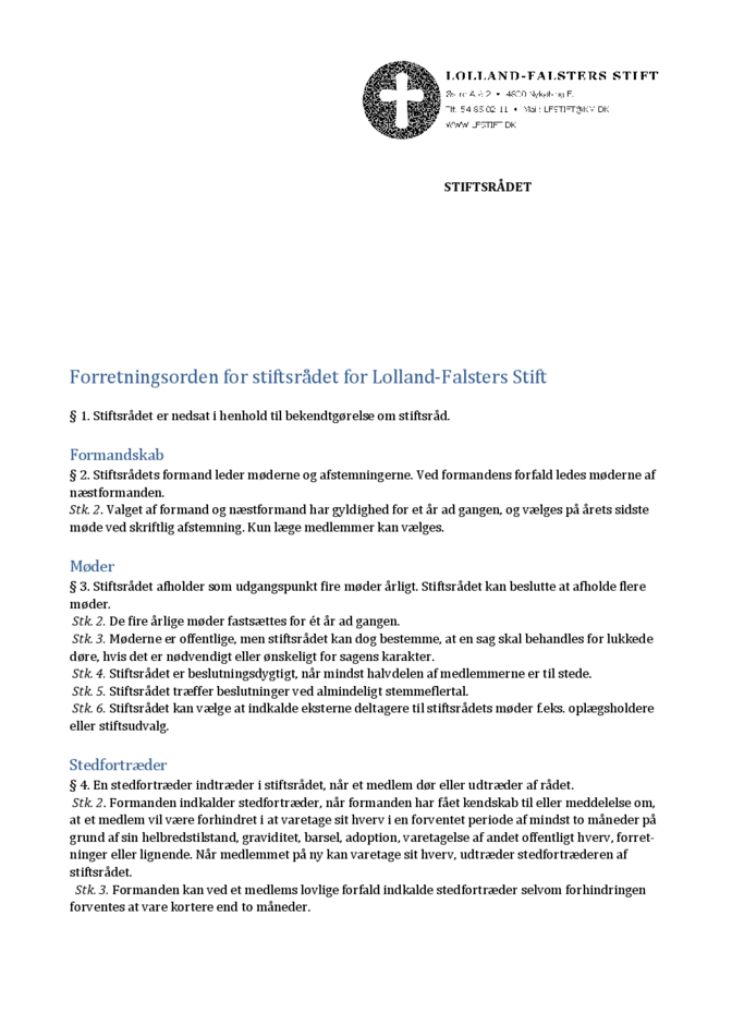 Forretningsorden for Stiftsrådet for Lolland-Falsters Stift_Godkendt 06.05.26.pdf