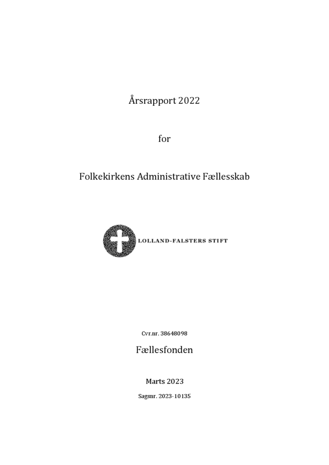 Lolland-Falsters Stift årsrapport 2022 - Folkekirkens Administrative Fællesskab.pdf